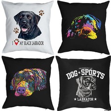 Labrador Kissen  - lustiges Hunde Motiv Kissen Hunde Kuschelkissen Labrador Neon