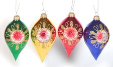 4er Set Christbaumschmuck Glas