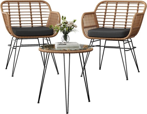 Modernes teiliges rattan - 3-teiliges,