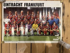 Eintracht Fankfurt Team Poster/Plakat mit Unterschriften Saison 89/90