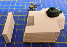 1:87 Diorama - Zubehör: 1 kl. Bunker mit R-35 Turm (aus 3d Drucker) Atlantikwall