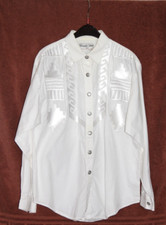 Westernbluse weiß bestickt von Panhandle Slim – Gr. M