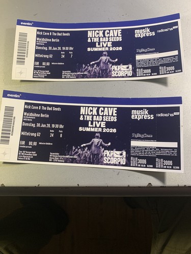 Tickets nick cave - tickets, waldbühne