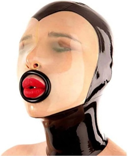 Latexmaske schwarz aus - latexmaske,