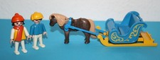 Playmobil Ersatzteile 3391 Ponyschlitten blau mit 2 Kindern Winter 