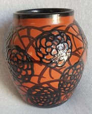 Max Laeuger, Kandern, seltene mittelgroße Jugendstil Vase, um 1900, gemarkt MLK