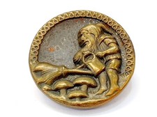 Rarität: Alter Messing Knopf