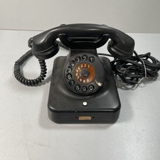 Vintage TELEFON MIX&GENEST Bakelit WÄHLSCHEIBE Schwarz F21 Made In Germany 50er