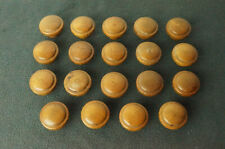 19er Set Möbelknauf Eiche Vollholz Möbelzubehör Griffe Rund mit Gewinde