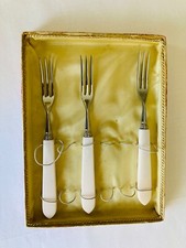 Eichenlaub Solingen 3 x Dessert Gabel, ,mit Eichenlaub Logo