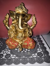 Lord Ganesha Statue Heim Dekorativ Skulptur Handgefertigt Messing Tempel VR657