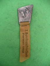 Abzeichen Gebirgstruppe 7. Bundesschiessen Franken 1969 Frankenland Bayern