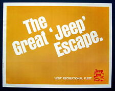 Prospekt brochure 1969 Jeep Recreational Fleet (USA)  RV  Wohnkabine  Camper