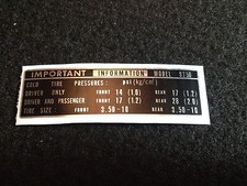 DAX ST50 REIFEN INFO AUFKLEBER