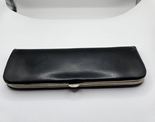 Vintage leder etui - leder, füllhalter
