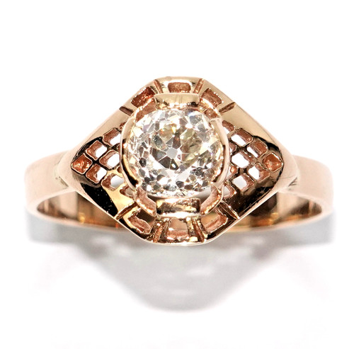 Ring gold diamant altschliff - gold,