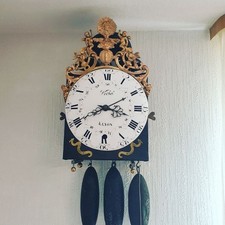 Sehr seltene signierte Comtoise Helios 3 Glocken Comtoise ca 1789