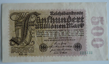 500 Millionen Mark 1923 Inflationsgeld - originale Banknote - sehr gut erhalten