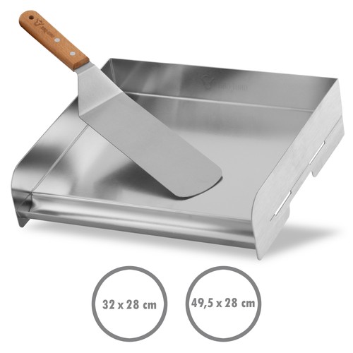 Edelstahl grillplatte plancha - edelstahl,