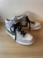 Dior × NIKE Air Jordan 1 High Sneaker Grau Weiß Gebraucht 