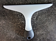 Badwischer weiß schwarz Kunststoff Wasserabzieher Gummigriff Gummilippe