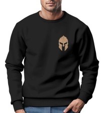 Sweatshirt Herren Logo Print Sparta-Helm Spartaner Gladiator Krieger Warrior
