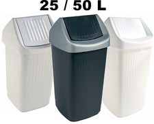 Mülleimer Schwingdeckel Abfalleimer Abfallbehälter  Mülltonne 25 L / 50 L  Liter