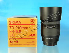 SIGMA UC ZOOM 70-210mm/4-5.6 für Sony Minolta A Objektiv lens objectif - (75233)