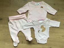 ERGEE Baby Set 3teilig Body Wickelshirt Hose Gr. 50 rosa langarm  TOP