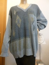 Herrenpullover Gr. 54 "BREIDHOF" blau/grau gemustert Langarm