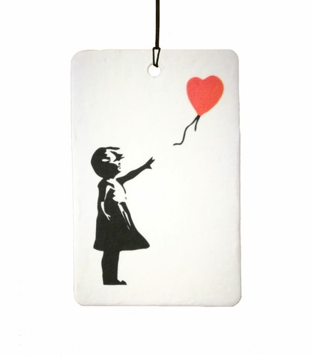 Banksy girl with - girl, red
