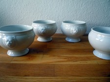 4 Löwenkopf Suppentassen - Terrine, Suppen Tasse, Schale, Schüssel