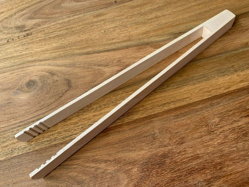 Grillzange 32cm holz - grillzange,