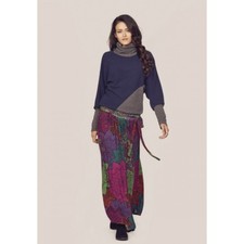 Rock Damenrock Maxirock zwei Farben floral Italy NEU