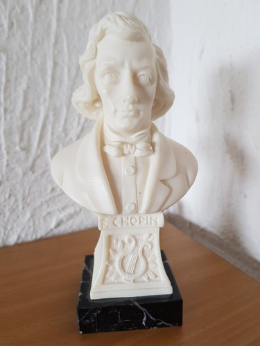 Skulptur büste alabaster - alabaster, f