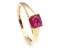 GJ69 * HARRY IVENS IV EDELSTEIN RING (19) SAMBIA RUBIN Quadrat 5mm 925er SILBER/