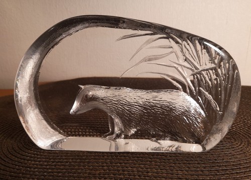 Glasblock glasrelief dachs - glasblock, »dachs«