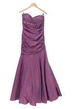 LUXUAR Abendkleid Damen Gr. 36/S Lila Elegant Glamourös Pailletten Strass