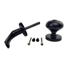 Türgriff schwarz Türklinke Türdrücker Garnitur Türknauf Rosetten PZ Türbeschlag