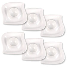 Schramm® 6 Stück Eierbecher geschwungen Porzellan weiss Eierhalter Ablage
