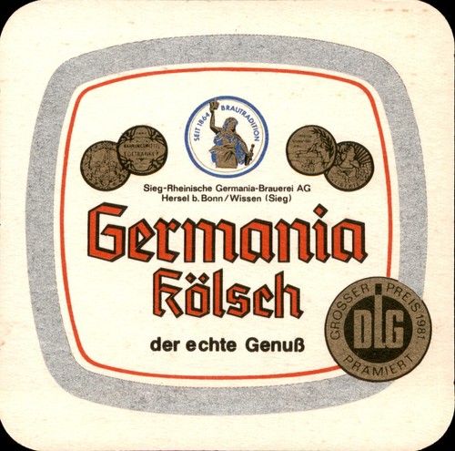 Bierdeckel germania kölsch - -,