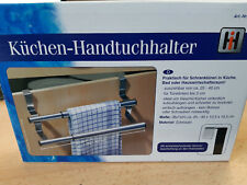 Handtuchhalter Küche ausziehbar 25-40cm Edelstahl 2Stangen aufhängen Schrank Tür