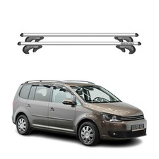 Menabo Dachträger Grundtäger für VW Touran mk1 2010-2015 FL 90kg Alu Silber 2x