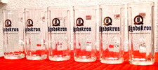 Bier-Glas 6er-Set, 0,5l Landskron Brauerei Görlitz Bier-Krug mit Emblem, neu