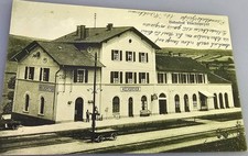 Postkarte vom Bahnhof in Hochspeyer bei Kaiserslautern  - K1