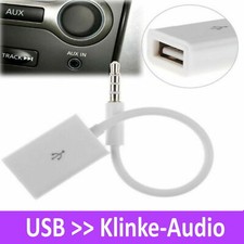 USB Adapter Kabel Auto KFZ 3.5 mm Klinke AUX-Audio Stecker auf USB Radio Musik