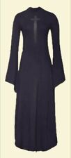 Punk Rave Kleid, schwarz, lang mit ausgestellten Ärmeln, Gr. M, Gothic, WGT