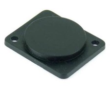 Blindkappe für Rackblende mit D-Typ Stanzungen Ø 24mm XLR Leermodul Blindstopfen