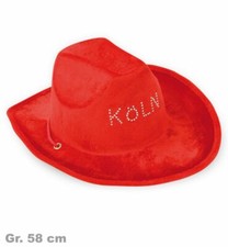 Cowboyhut Köln, rot, Gr. 58