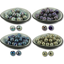 15x Galvanisierte Glasperlen